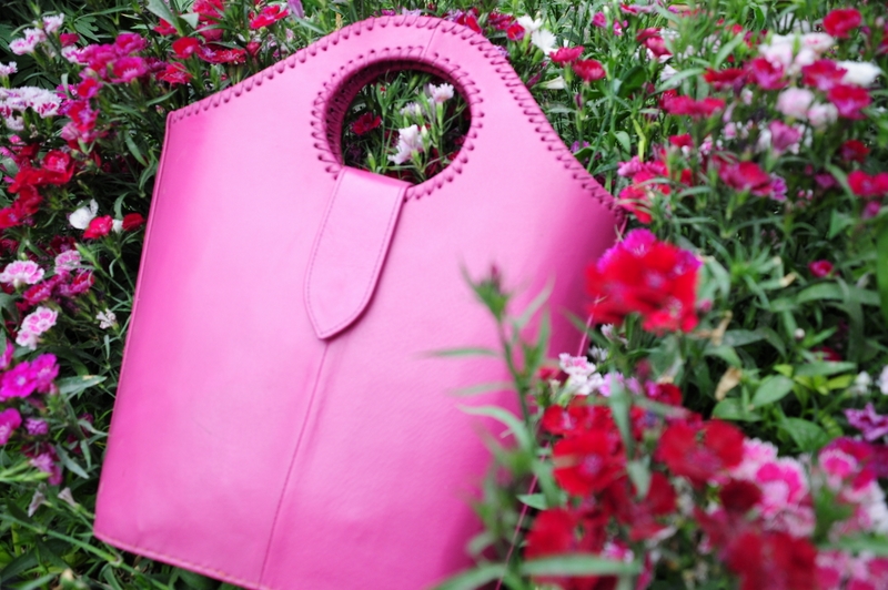 Gundara - The Pink Shopper - Sac de courses en cuir rose