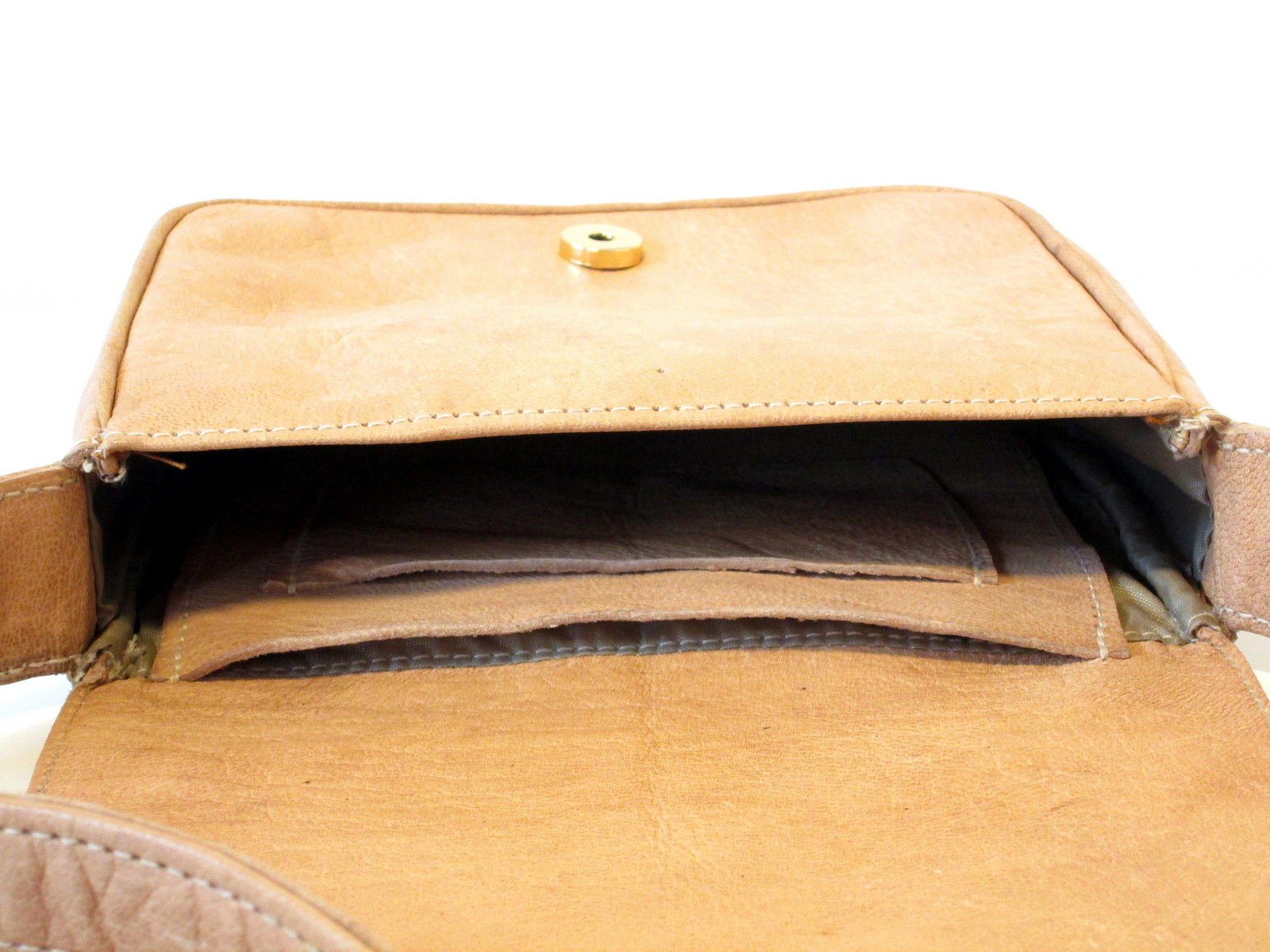 leather bag withlining and inside pockets - Gundara