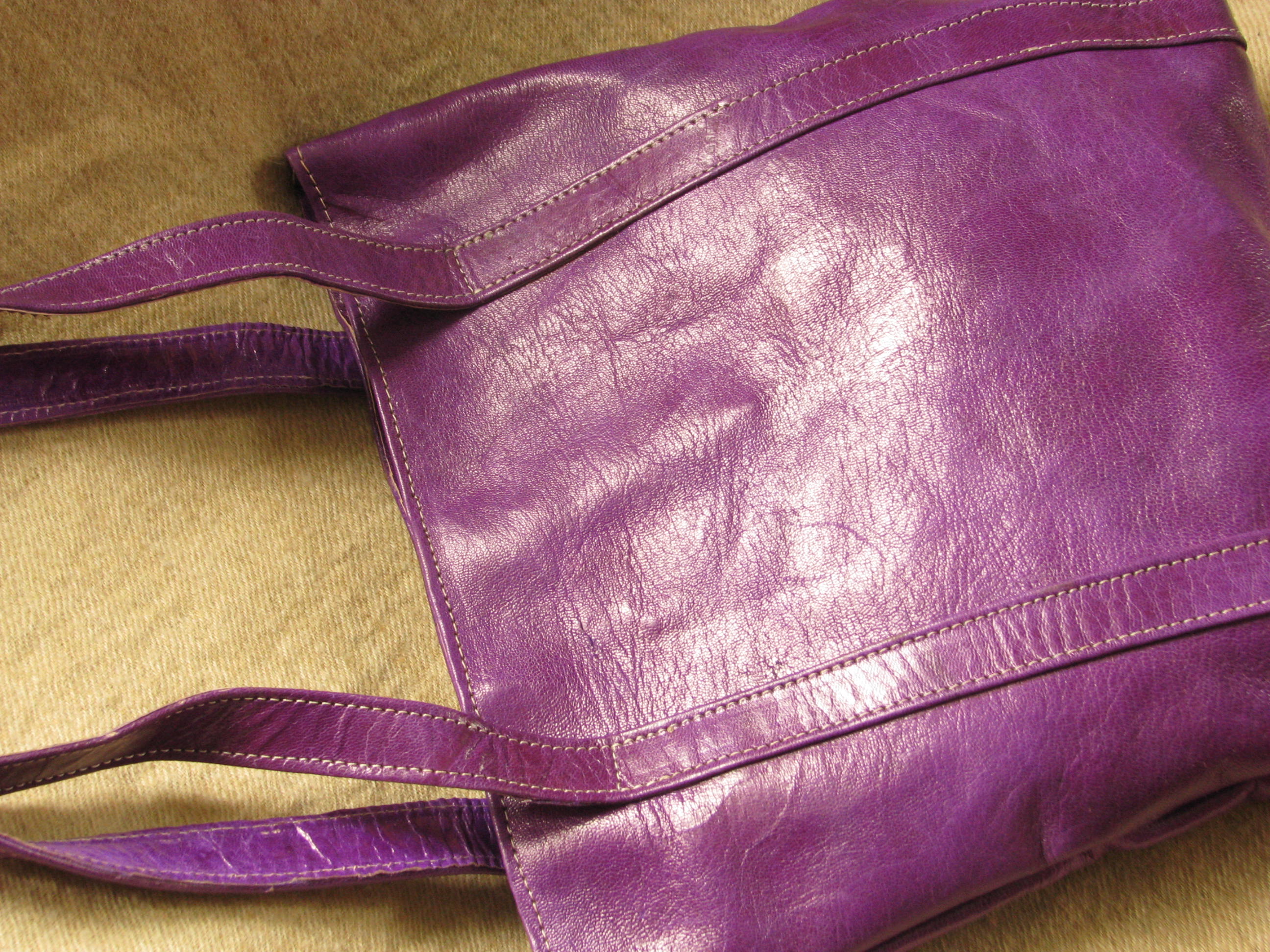 Purple Genuine Leather Shopping Bag - Missy Simple Africa | Gundara