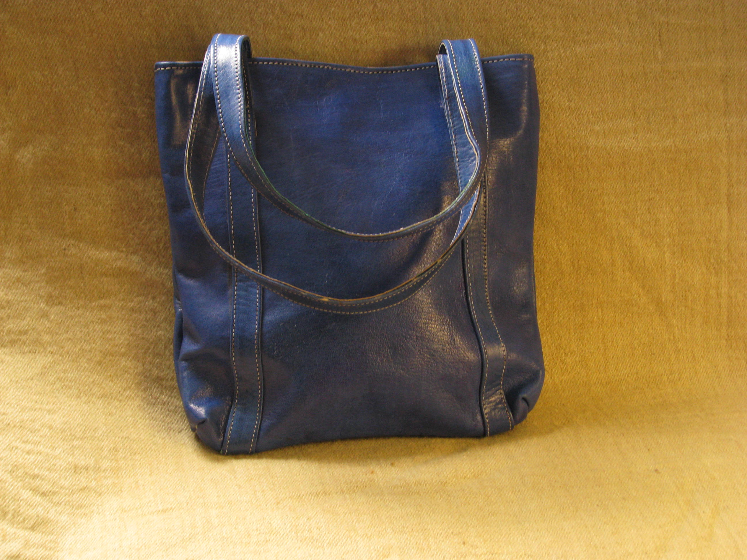 Gundara - Missy Simple Africa - genuine leather - shopping bag - blue - Burkina Faso