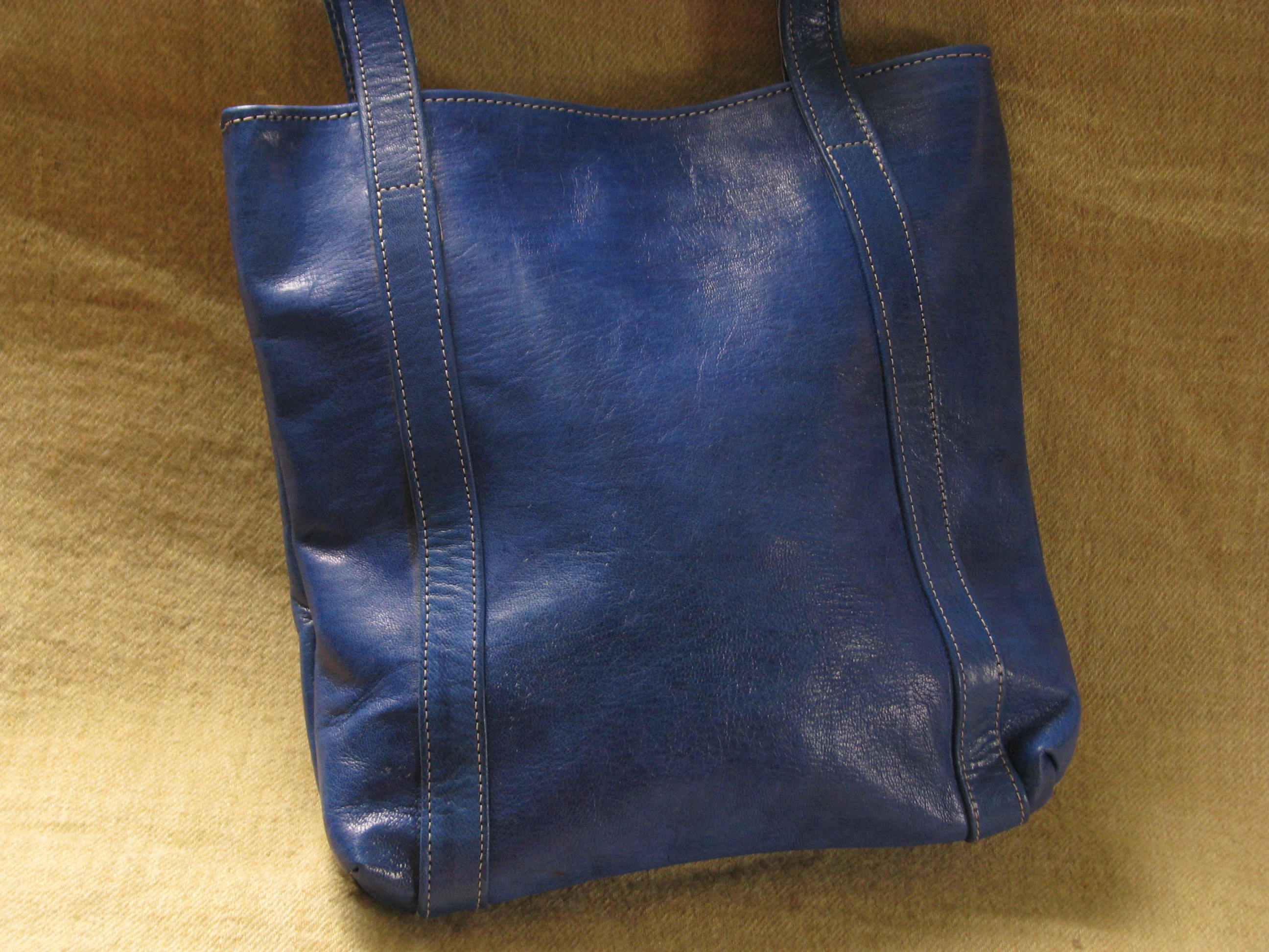Gundara - genuine leather - handbag - blue - fair trade - Burkina Faso