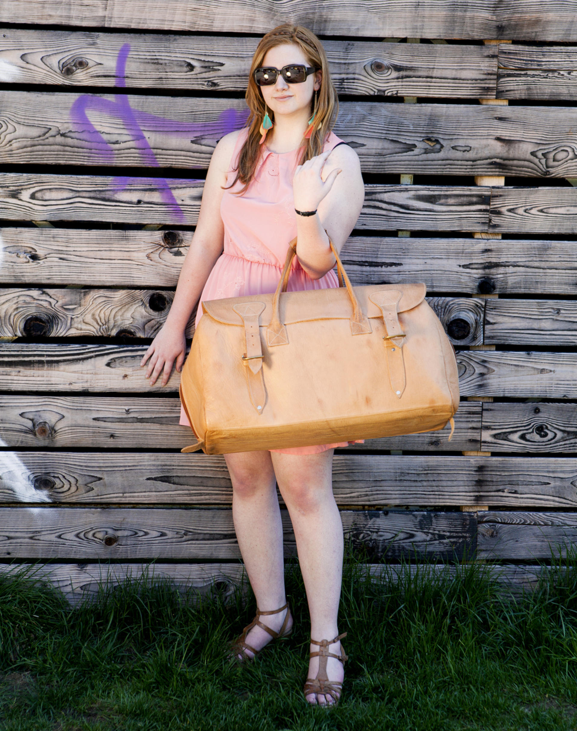 Grand sac de voyage en cuir - photo Ulrika Walmark