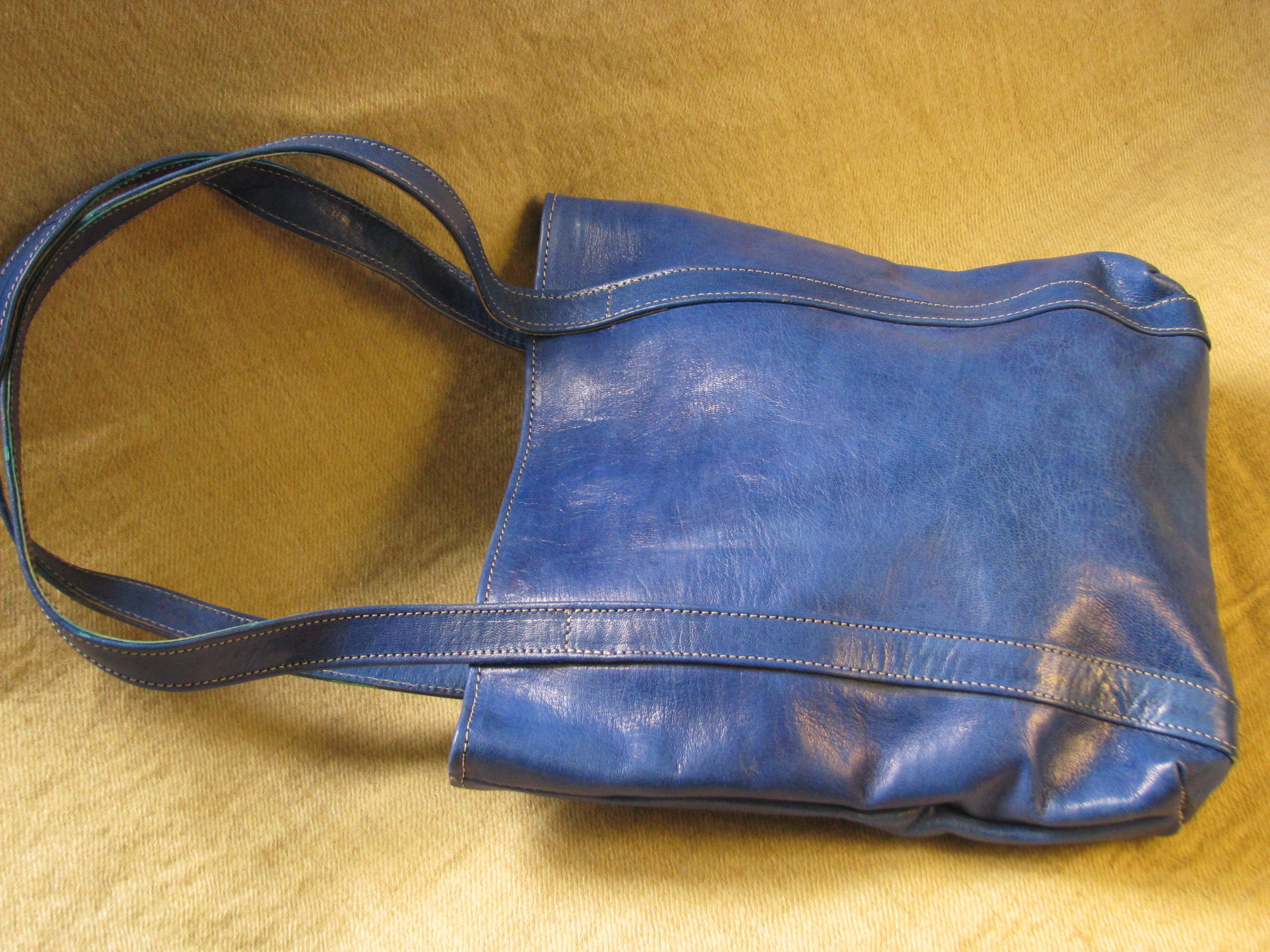 sac en cuir bleu missy simple