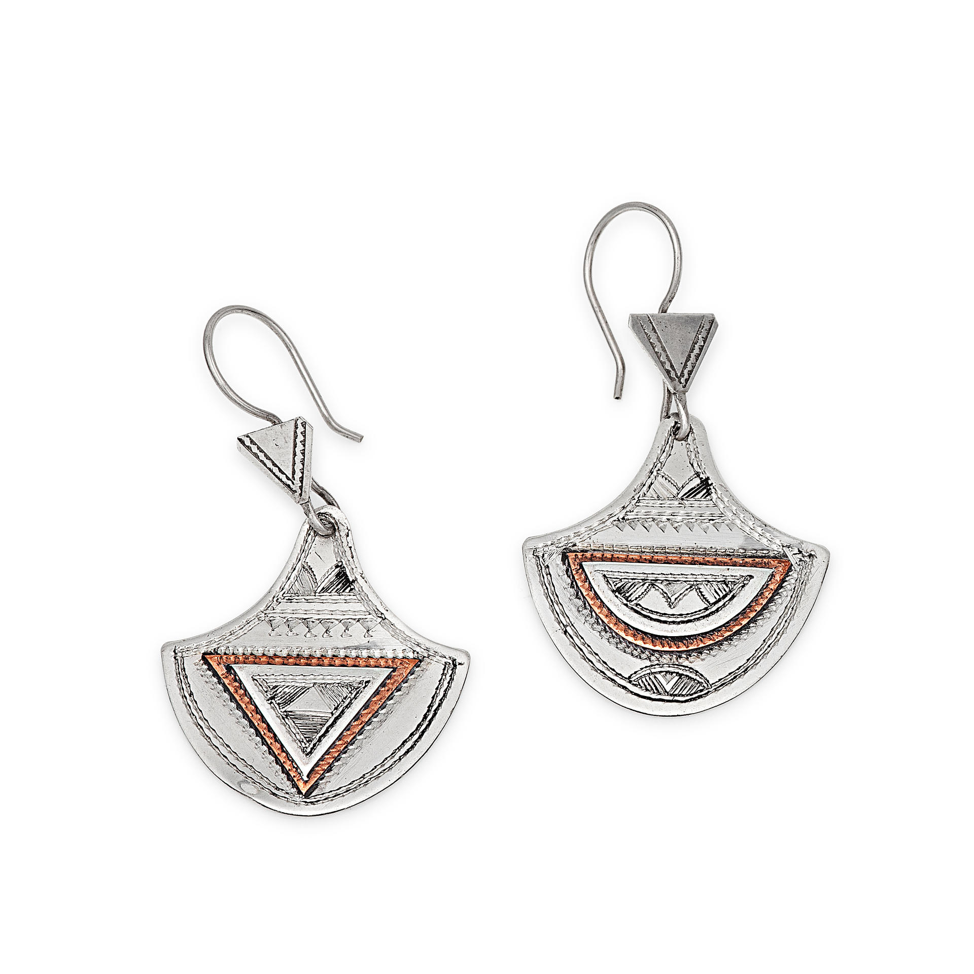 nice silver and copper earrings from Niger