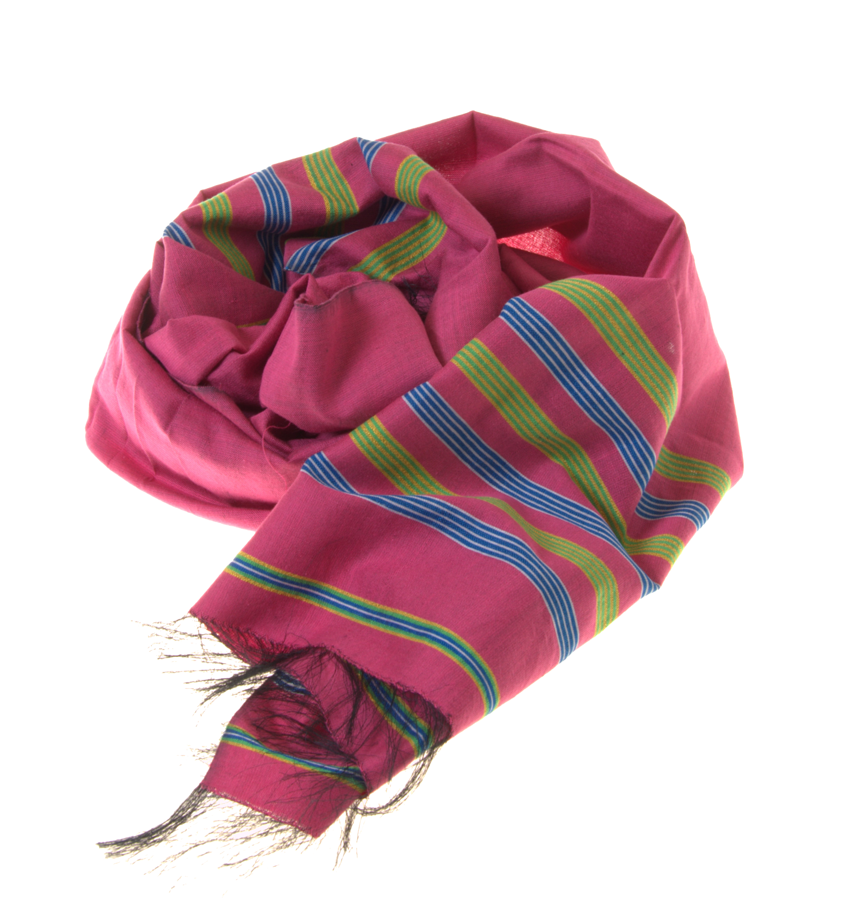 Rosa Handgefertigte Seiden-Baumwoll-Schal
