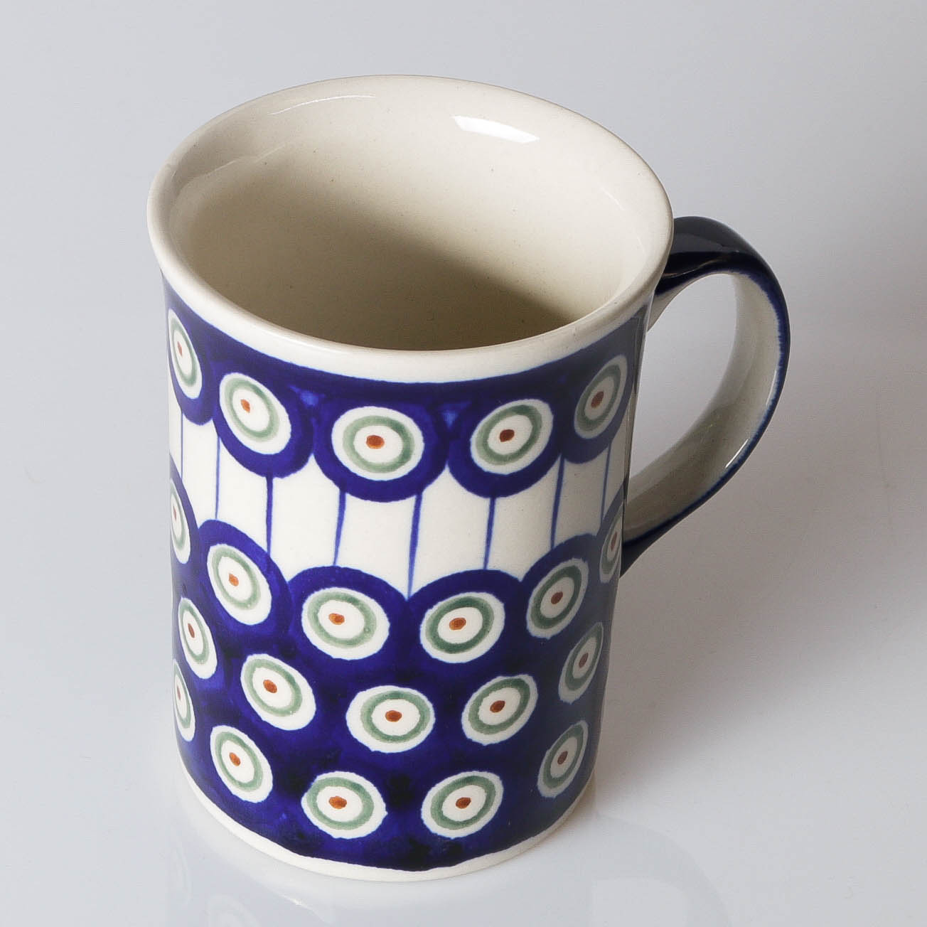 Boleslawiec Polish Pottery Mug Classic Peacock Design Coffee Tea Can Cup New 