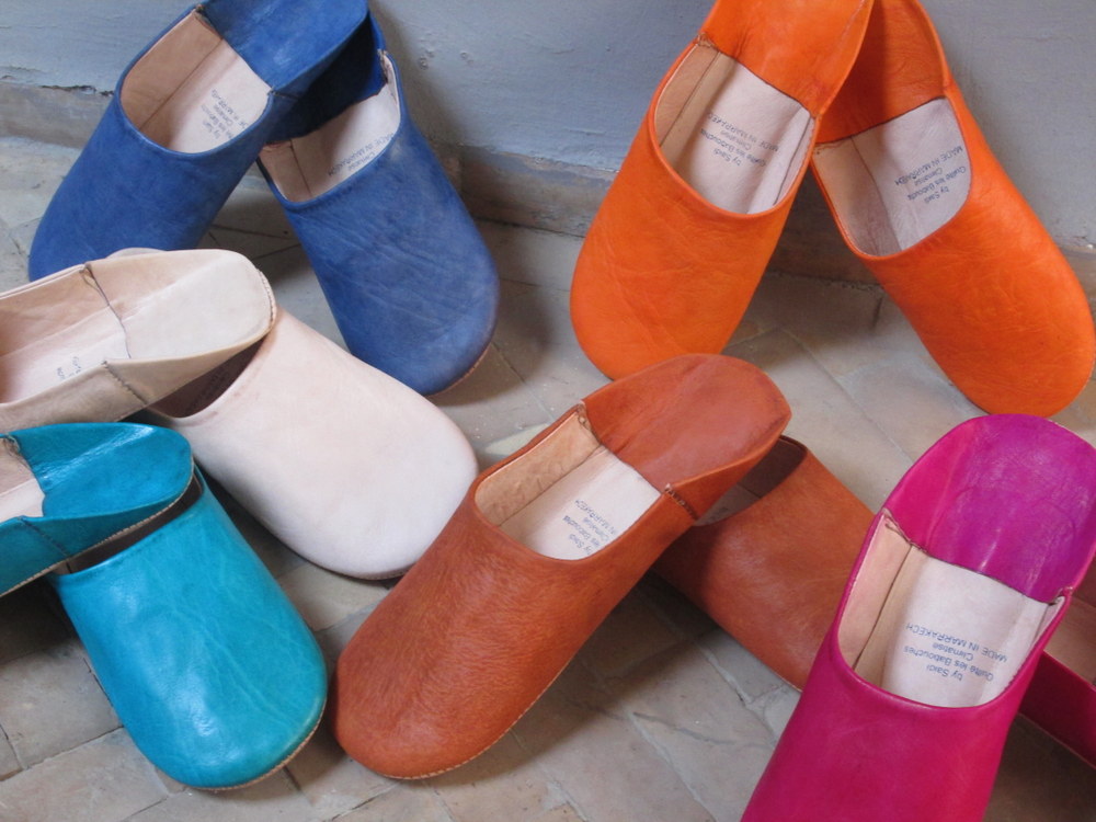 tilbage Demon Play Satire Babouche - Handmade Leather Slippers for Women | Gundara
