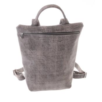 Gundara - grey-scratch leather backpack - handmade in Ethiopia - a fair musthave