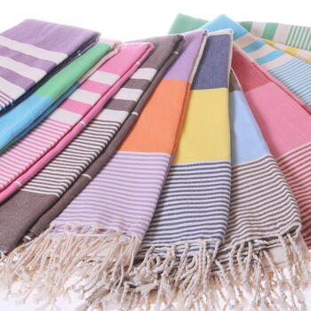 simple colourful hammam towels