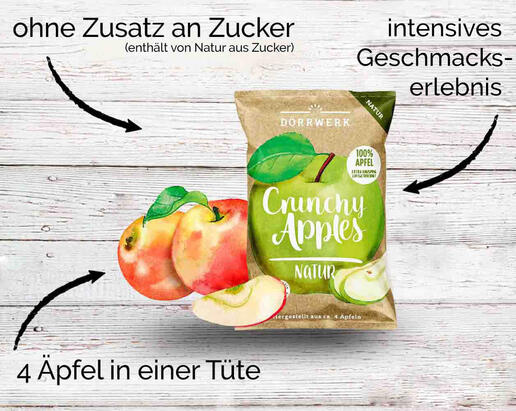 Crunchy Apples - leckere getrocknete Äpfel | Gundara