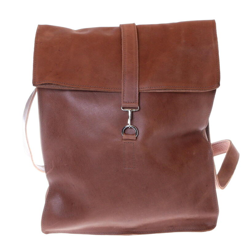 backpack leather brown