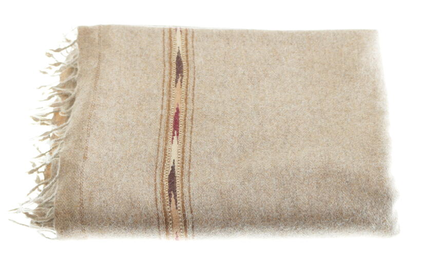 loam color woolen blanket
