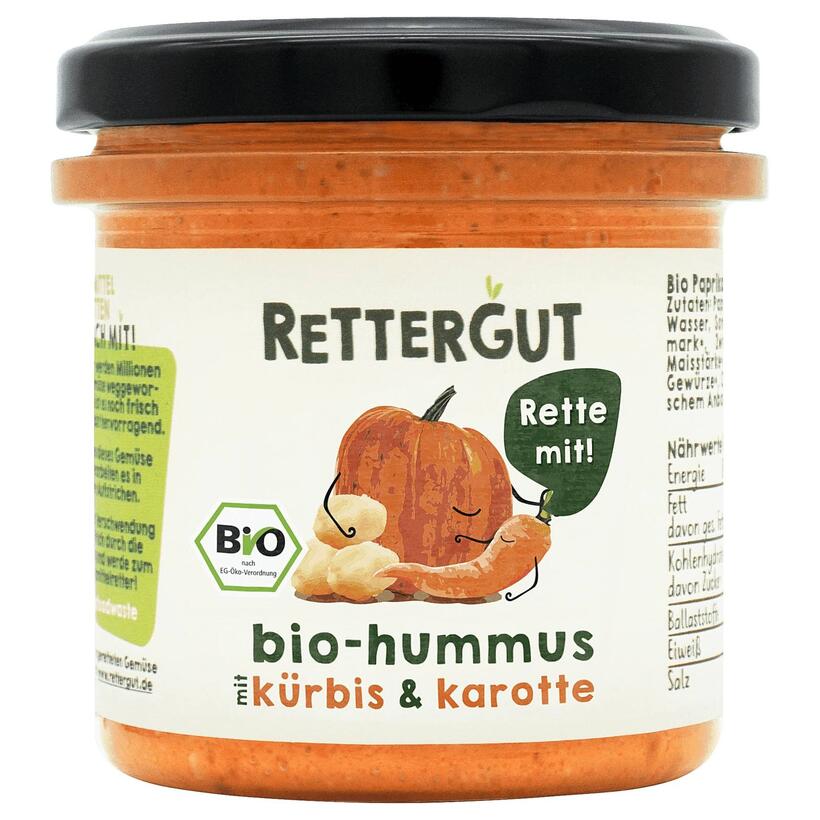 Bio Hummus von gerettete Gemüse bei Rettergut
