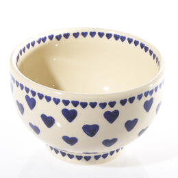 25cl blue hearts ceramic bowl from Poland