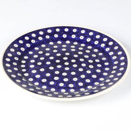 cobalt blue plate Boleslawiec style