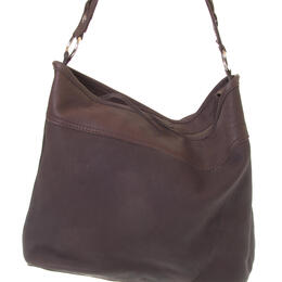 Carla chocolate colour leather bag