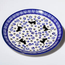cat pattern dessert plate from Boleslawiec
