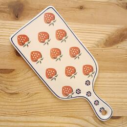 ceramic cutting board with strawberry pattern