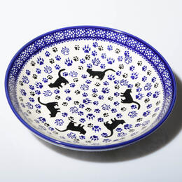 ceramic deep plate with cats