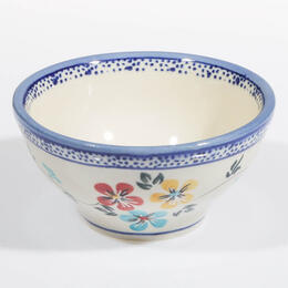 flowers on a small polish ceramic bowl
