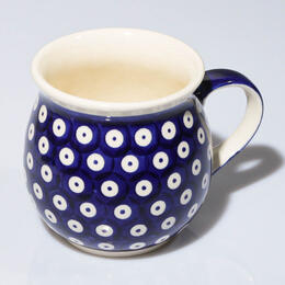 classical cobalt blue round mug