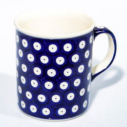 cobalt blue dotted cup