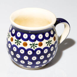 cobalt blue classical belly mug from Boleslawiec Poland
