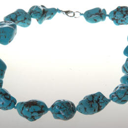 Beautiful Necklace from Tajikistan with Natural Turquoises