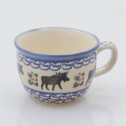 moose pattern coffee cup