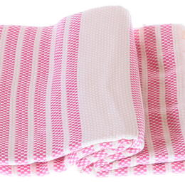 Marmara style 100% cotton hammam towel in pink