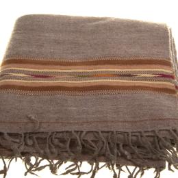 plaid en laine grise