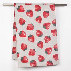 big strawberries linen towel for your kitchen