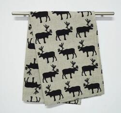 deers on kitchen towel
