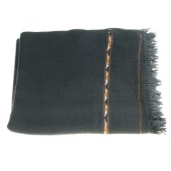 black handwoven plaid