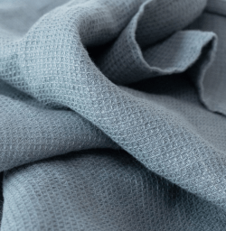 blue fog waffle linen cloth