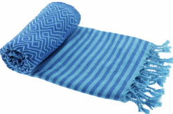 turquoise and blue hammer towel