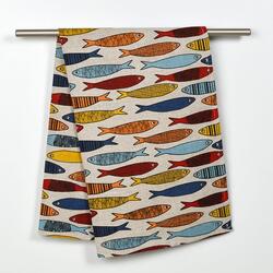 ab linas linen cotton fish towel