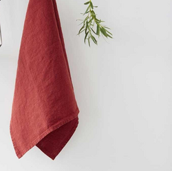 red pear colour linen cloth