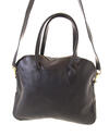 Black handbag with a strap 