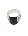 Silver Ring With Recycled Ebony Insert
