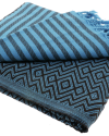 turquoise and black hammam towel