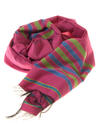 Rosa Handgefertigte Seiden-Baumwoll-Schal