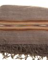 plaid en laine grise